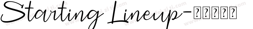 Starting Lineup字体转换